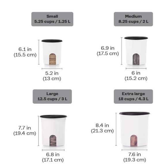 NEW (NIP) Tupperware one Touch 4 piece Canister Set - Picture 7 of 8